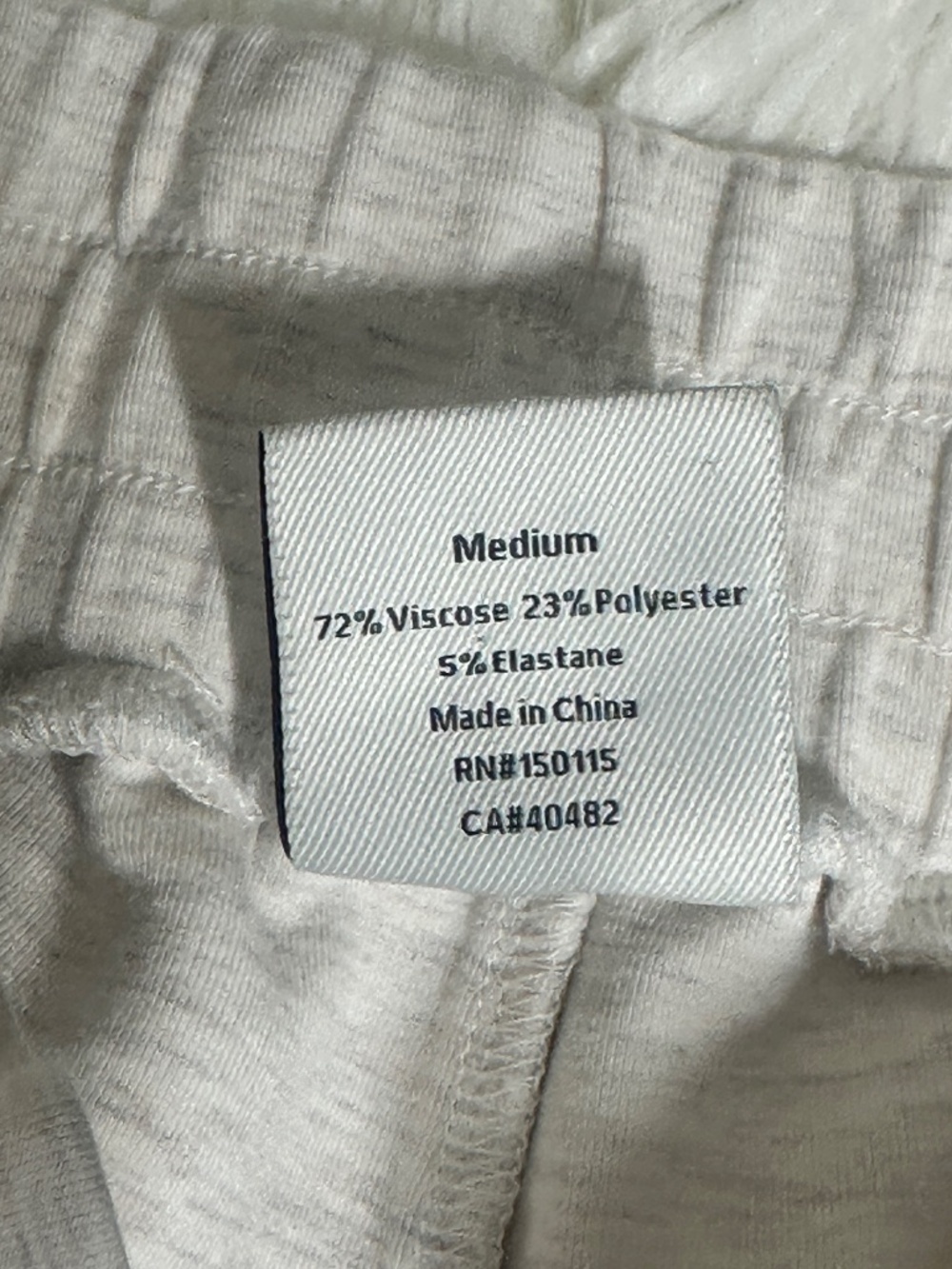 Varley Claude High Rise Short 4.5 DoubleSoft Ivory Marl Medium - Picture 9 of 11